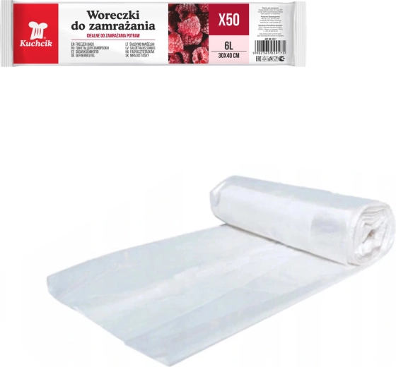 Fagyasztózacskók 6 l 30×40 cm KUCHCIK, 50 db