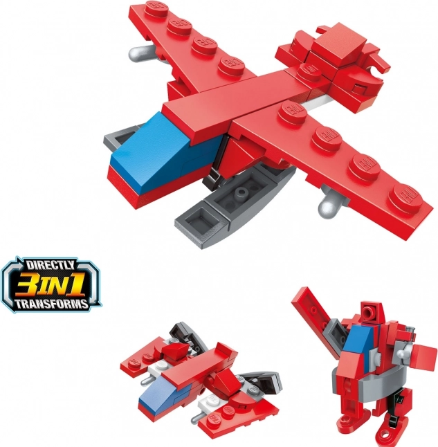 Qman építőkészlet Tűzoltó repülő 3 az 1-ben