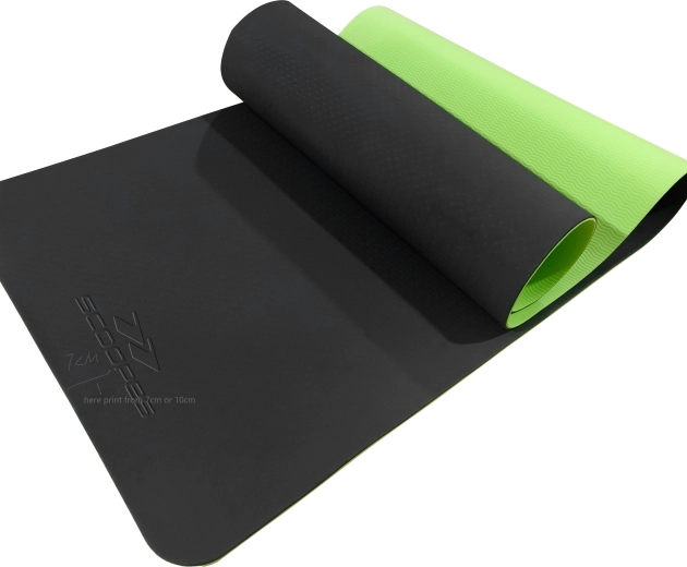 TPE fitnesz jógaszőnyeg balance 6 mm zöld-fekete