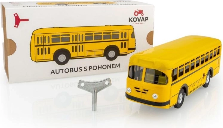 KOVAP lemezből készült felhúzható autóbusz 1:43, 20 cm - 1 db
