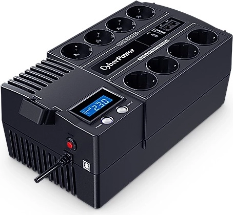 CyberPower 1200 VA/720 W LCD-s, AVR-es UPS szünetmentes tápegység, 8× Schuko