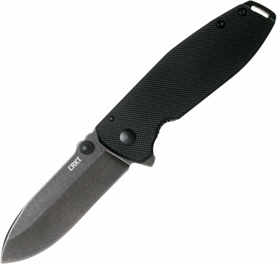 CRKT Squid XM Black zsebkés 7,5 cm Black Stonewash, fekete G10