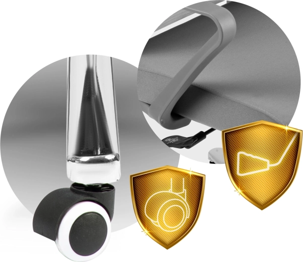 Stabil talp és halk görgők