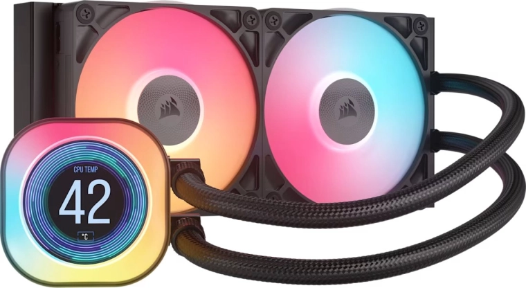 240 mm-es radiátor és 2× RX120 RGB
