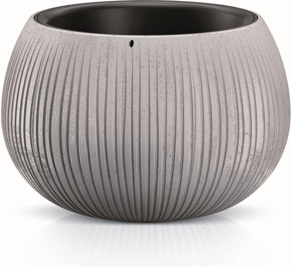 BETON Bowl 14,4 cm betétes virágcserép – szürke