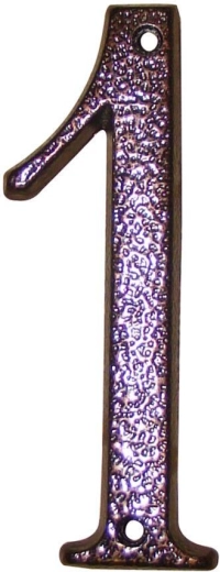 Háztáblaszám 1 barna, cink, 117 mm