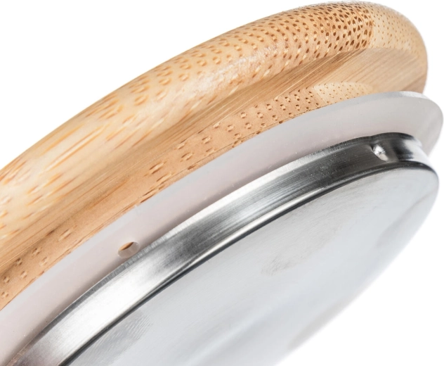 Természetes bambusz fedő szilikon tömítéssel