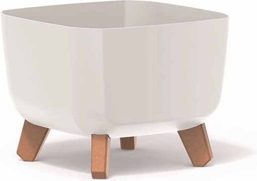 Gracia Square virágcserép lábakon 39 cm – fehér
