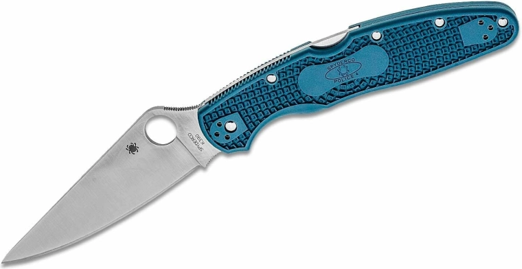 Spyderco Police 4 Lightweight zsebkés K390, kék FRN markolat