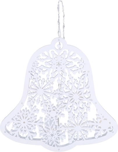 Solight LED fa karácsonyi csengő 30 cm, 9 LED, fehér, időzítővel