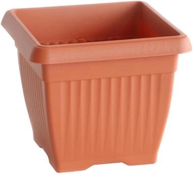 Modern négyzet alakú virágcserép 24 × 24 cm, magasság 20,5 cm