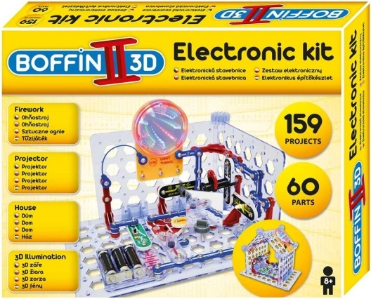Boffin II 3D – elektronikus építőkészlet 3D effektekkel és projektekkel