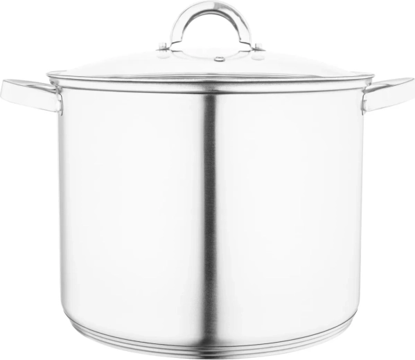 Fabio magas rozsdamentes acél fazék üvegfedővel 28 cm, 12,5 l