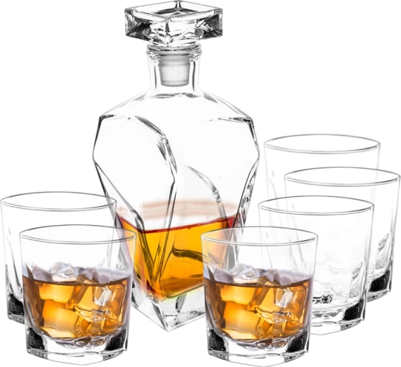Marco whiskys készlet 0,75 l-es karafával és 6 db 280 ml-es pohárral
