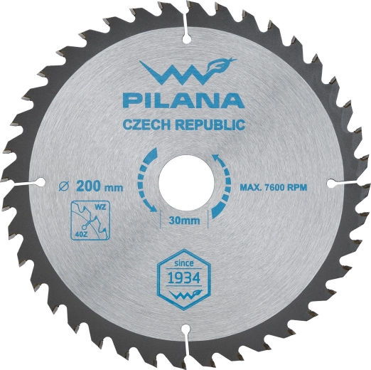 PILANA fűrészlap fához 200 mm, 40 fog, SK WZ