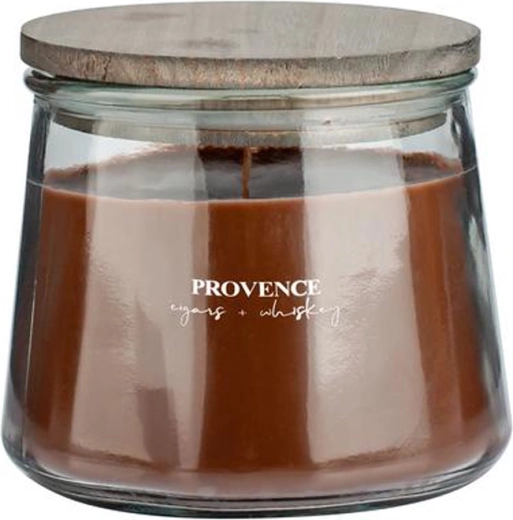 Illatgyertya üvegben Provence fa kanóccal cigars & whisky 28 óra