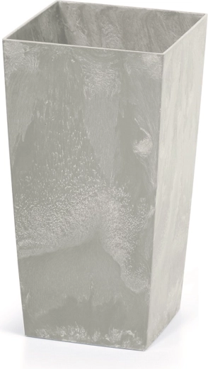 URBI Square betonhatású virágtartó betéttel 12,6 × 12,6 × 20 cm
