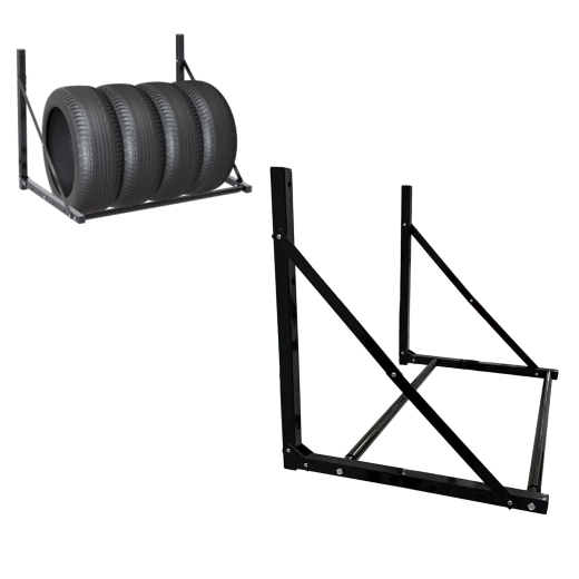 Függesztett gumiabroncstartó, 100 kg teherbírás, állítható szélesség 80–120 cm