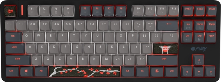Mágneses gamer billentyűzet Fury Kanabo K6 RGB US fekete-szürke