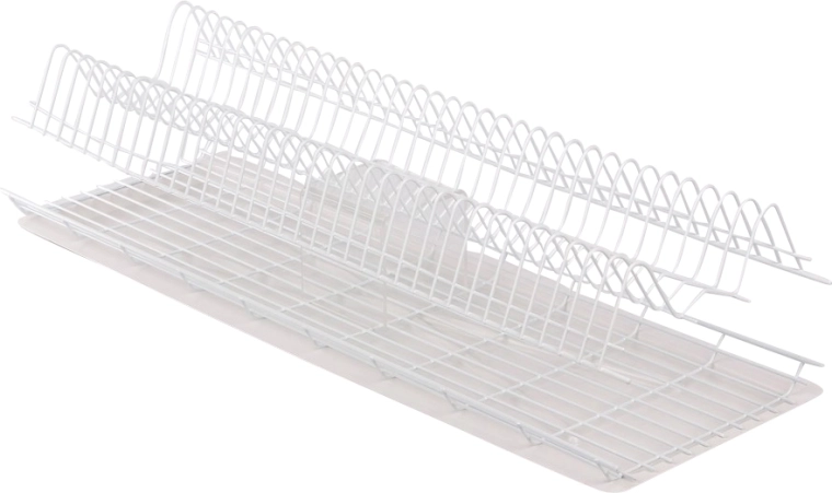 Metpol fali/szekrénybe szerelhető edényszárító 80 cm, fehér, csepegtetőtálcával