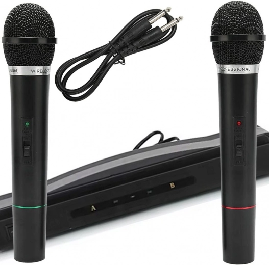 Karaoke szett 2 vezeték nélküli mikrofonnal és vevőállomással