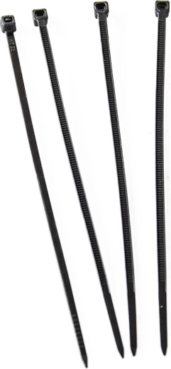 Nylon kábelkötegelő 400 × 4,8 mm, fekete (50 db)