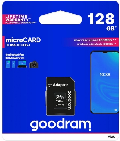 Goodram microSD memóriakártya 128GB