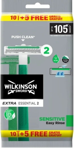 Wilkinson Extra Essential 2 Sensitive eldobható borotva 15 db