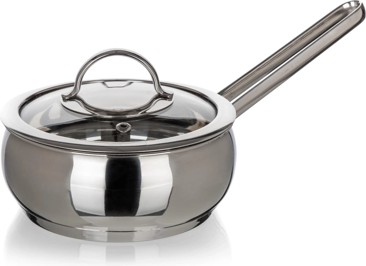 Rozsdamentes nyeles lábas üvegfedővel 0,95 l, 14 cm PICCOLO Belly
