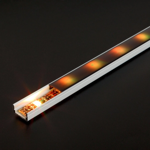 Fehér alumínium U profil LED-szalaghoz, 1000 × 17 × 8 mm