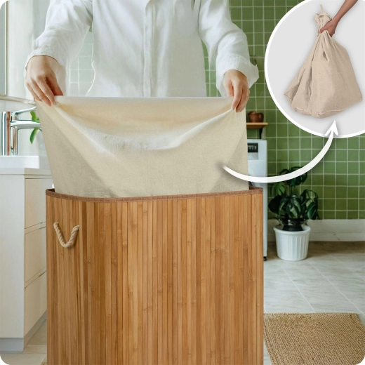 Kivehető pamut zsák – emeld ki, kösd meg és mosd ki