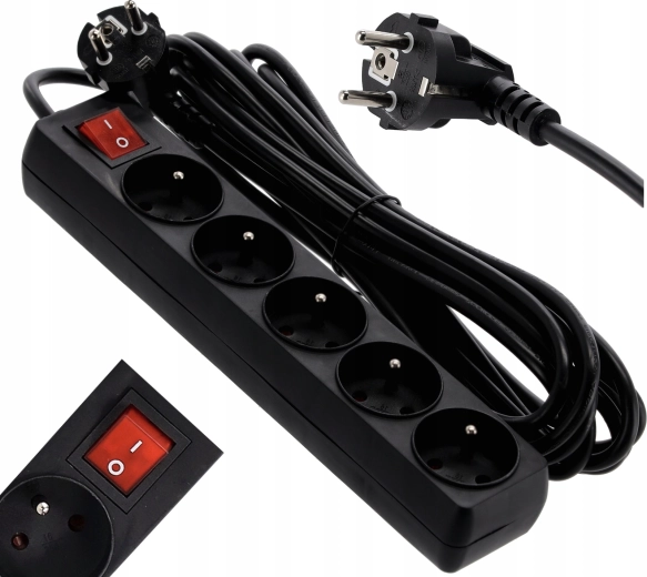 Öt Schuko aljzat több eszközhöz