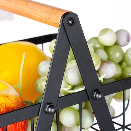 Tartós fém szerkezet fa fogantyúval