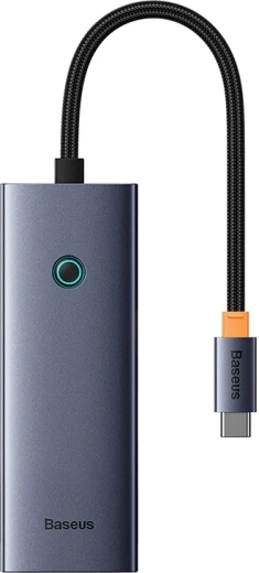 Baseus UltraJoy USB‑C hub 5 az 1-ben (HDMI 4K@30 Hz, 3× USB 3.0, USB‑C PD) szürke