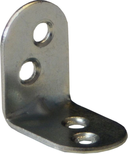 Préselt szerelő sarok 25 × 18 × 1,5 mm, horganyzott, fehér (15 db)