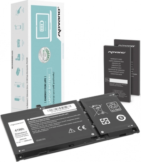 Movano JK6Y6 akkumulátor Dell Latitude és Inspiron laptopokhoz, 3600 mAh (41 Wh)