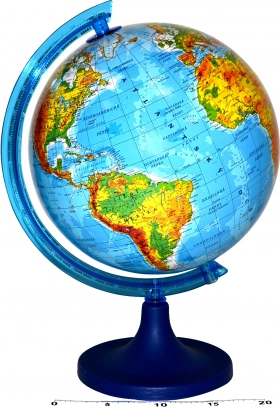 Földrajzi földgömb 25 cm