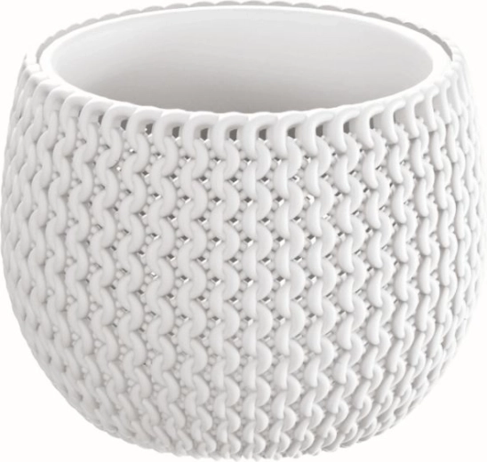 Splofy Bowl virágtál betéttel, 18 cm, fehér
