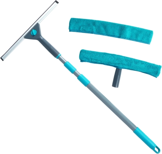 Teleszkópos ablakmosó gumilehúzóval 57–128 cm, 4 részes készlet