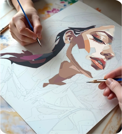 Könnyű festés a számoknak és az aláfestésnek köszönhetően