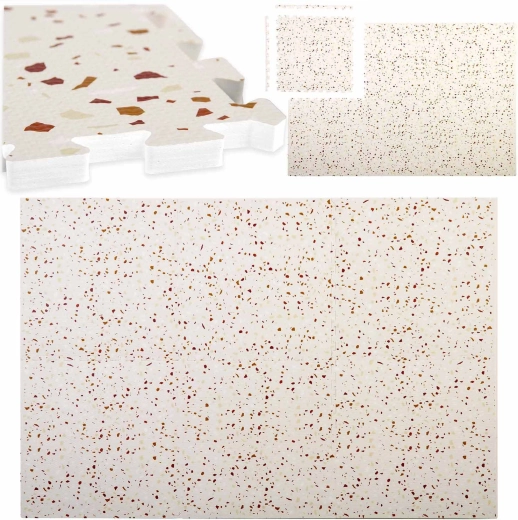 Ricokids terrazzo habszivacs puzzle szőnyeg 175 × 118 cm – 6 db