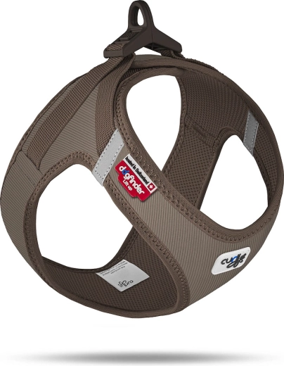 Curli kordbársony kutyahám csattal Brown 2XS (2–4 kg)