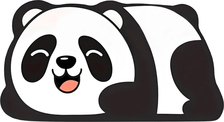 Diatomit (kovaföld) csúszásgátló fürdőszobai alátét Panda 60 × 40 cm – 1 db