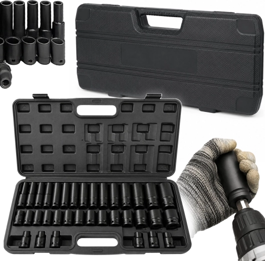 Renew Force ütvecsavarozó dugókulcs készlet 1/2" 8–32 mm (35 db) kofferrel