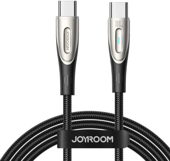 Joyroom Star-Light USB‑C–USB‑C kábel 100 W 1,2 m fekete