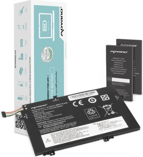 Movano akkumulátor Lenovo ThinkPad L480/L490/L580/L590/L14/L15 laptopokhoz 4100 mAh (46 Wh)