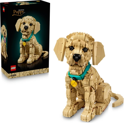 LEGO Icons golden retriever kölyökkutya