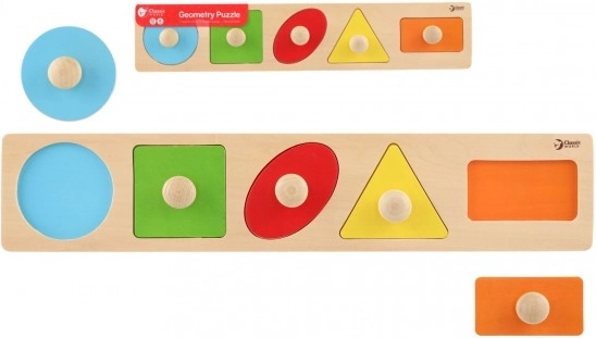 Fa puzzle gyerekeknek - Geometriai formák