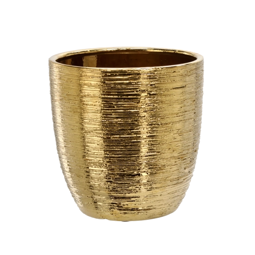 Kerámia kaspó 25 × 25 × 25 cm arany