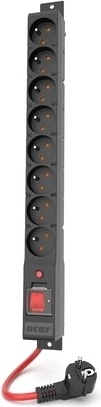 ACAR R8 POWER túlfeszültségvédett hosszabbító, 8 aljzat, 10 m, 16 A